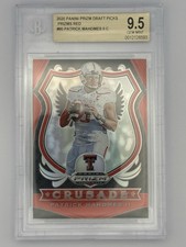 Patrick Mahomes II 2020 Prizm Draft Picks Crusade Red BGS 9.5 Gem Mint Chiefs