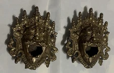 2 Brass Incense Burners Maybe Form Of Tibetan Buddhist Wrathful Deity Mahakala