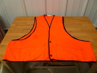 2 Snap Light Weight Men s Blaze Safety Orange Hunting Vest - No Size - Large?
