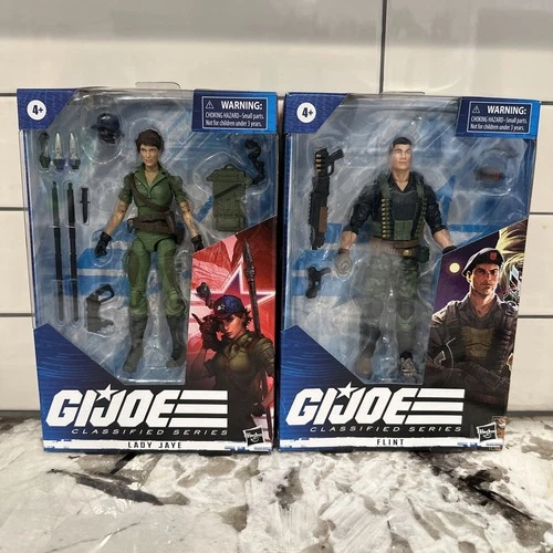**YO JOE** FLINT & LADY JAYE G.I.JOE CLASSIFIED SERIES 6in FIGURES MINT HASBRO
