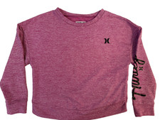 Hurley Sweatshirt Youth Girls Med Long Sleeve Crewneck Pullover Criss Cross Back