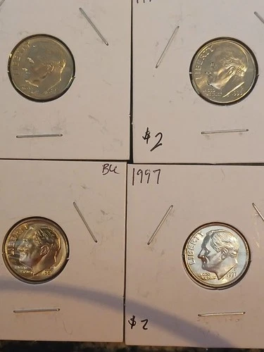 Roosevelt Dimes 10 Cent Uncirculated  Lot Of 4