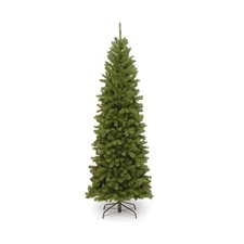 National Tree Company 6.5 ft Unlit North Valley Spruce Slim Artificial Christ...