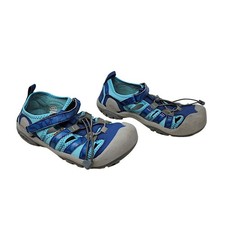 Keen Seacamp II CNX Sandals 4 Kids Blue Camo Water Shoes 1027213 Hiking Outdoor