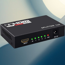4K 1080P HDMI Splitter 1 In 4 Out 1x4 Amplifier HD Multi Display Distributor