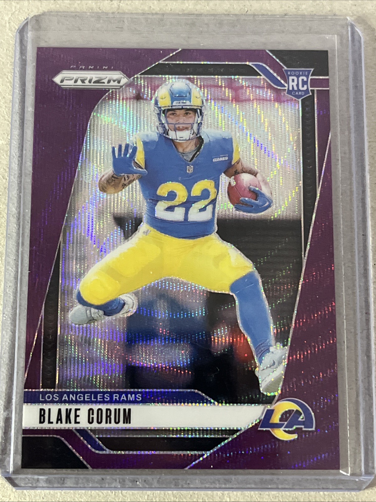 2024 Panini Prizm - Rookies Blake Corum #308 Purple Wave Prizm /99 (RC)