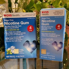 Nicotine Gum Stop Smoking Aid Ice Mint Original 4 mg 120 Count Compare Nicorette