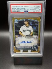 2025 Bowman Draft Chrome Kade Anderson #CPA-KA Gold Wave Refractor /50 (AU, RC)