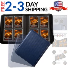 Toploader Card Binder,4 Pocket3x 4" Holds 112+ Toploaders，Double-Sided Pocket...