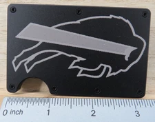 Metal Wallet - Laser Engraved Buffalo Bills - RFID Blocking