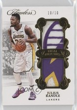 2017-18 Panini Flawless Gold 10/10 Julius Randle #DP-JRD Dual Patch 3d3