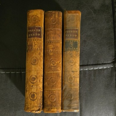 Paradise Lost by Milton Translated Leather 1782 Libraires Associés Paris Antique