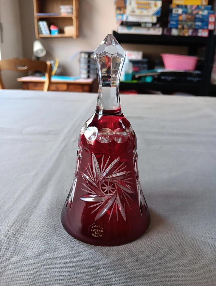 Cloche En Cristal De Bohème H 14cm - Photo 1/4
