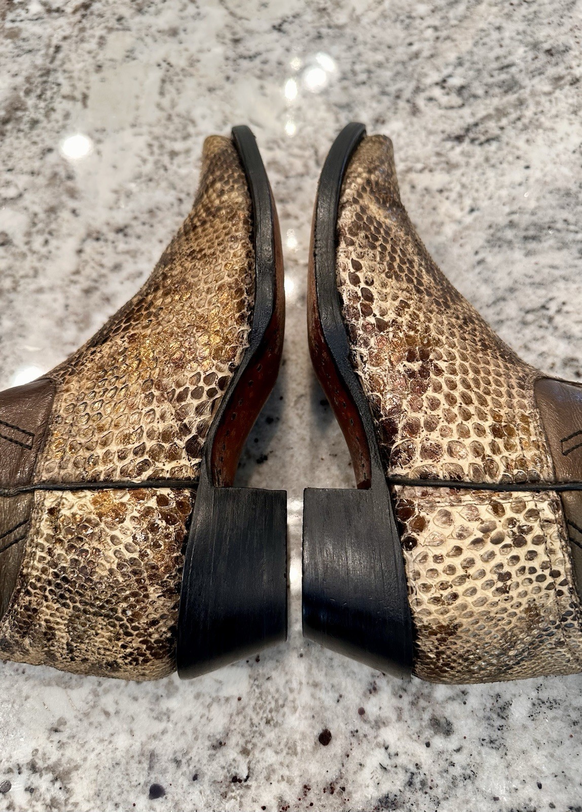 Resistol by Lucchese Python Boots 7 B Womens Cowg… - image 12