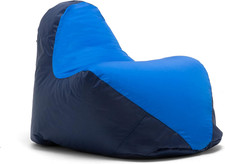 Warp Bean Bag Chair, Blue/Navy Spandex and Smartmax, Durable Polyester Nylon Ble