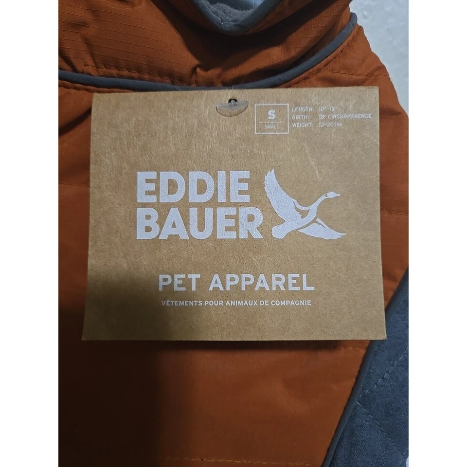 Eddie Bauer Dog Vest/Coat/Jacket Brown Grey Fleece Lined Size Small 12-20 Lbs Ne - Image 4 of 4