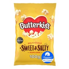 Butterkist SWEET & SALTY popcorn 100g 150 Calories Per Serving Gluten Free No