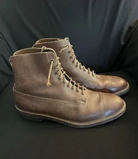 WONDERFUL!  WW2 BRITISH Officers Brown Boots Marked REH 15386
