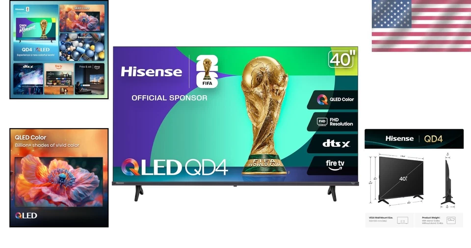 Smart Fire TV QLED FHD - 40" Quantum Dot, DTS Virtual:X Foto 2 de 4