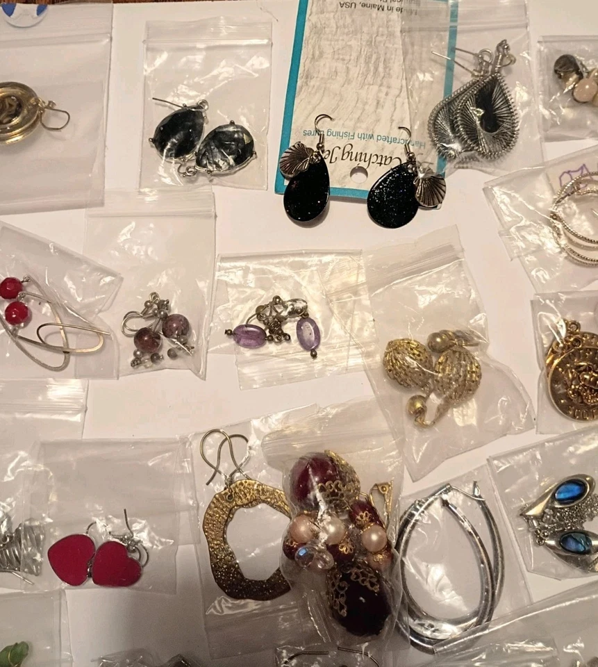 Lote de brincos 20+ brincos da moda vintage até o momento - Imagem 3 de 4