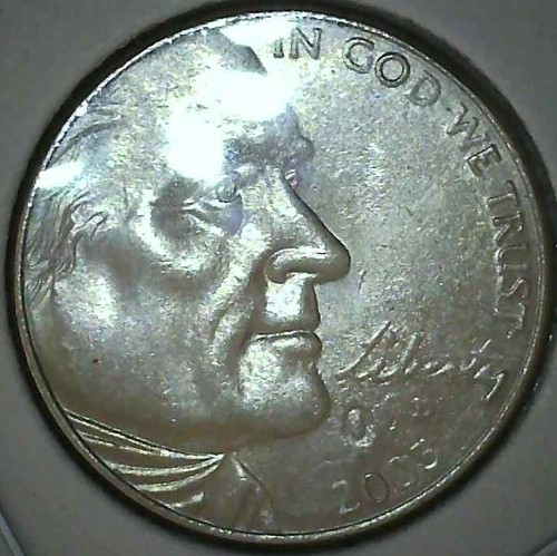 2005 Nickel Struck Thru Dropped Letter/Number Error "0" Extremely Rare - Picture 3 of 16