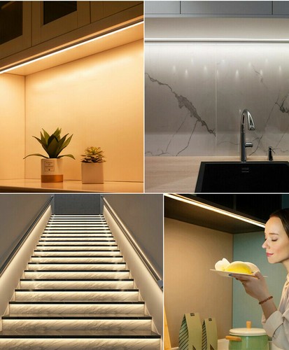 COB LED Strip 12V Touch Switch Kitchen Lamp Dimmable Under Cabinet Closet Light - Picture 8 of 14