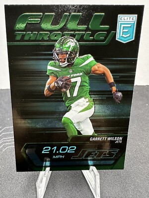  Garrett Wilson 2024 Panini Donruss Elite Full Throttle #19 New York Jets