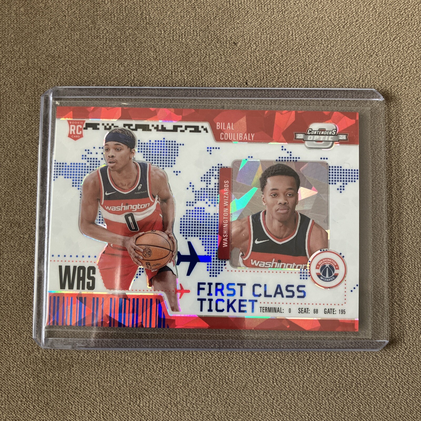 2023-24 Panini Optic Contenders Bilal Coulibaly RC /75 First Class Ticket Wiz 🔥