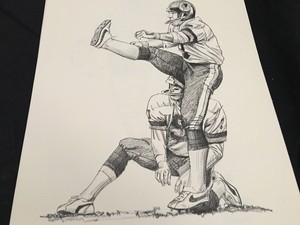 Details About Washington Redskins 14 X 11 Artist Sketch Poster 1981 Tanenbaum Mark Mosely