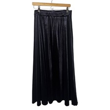 Collections Black Velvet Maxi Skirt Elastic Waist M Fairygoth 90s Whimsygoth 