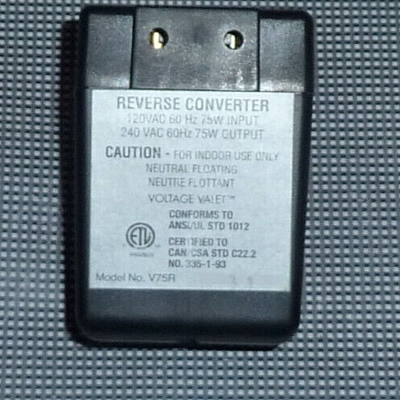 Valet De Tension 75W Voltage Valet V75RB - Convertisseur 220/240V Vers Inverse