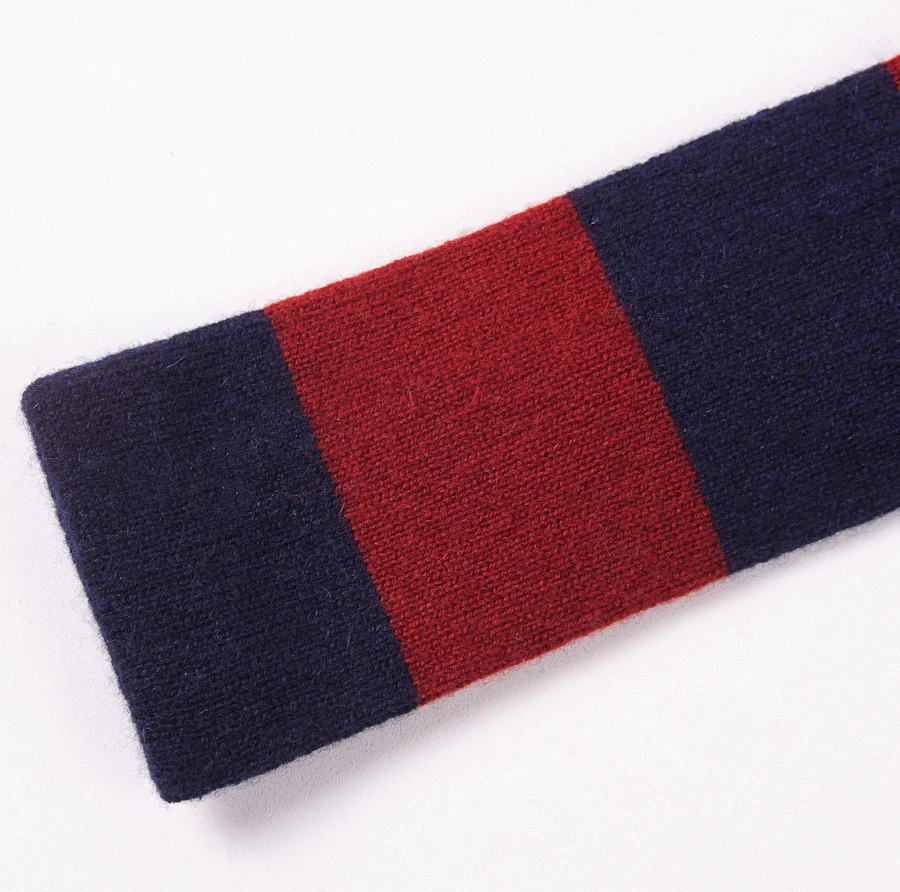 Corbata 100 % cachemir a rayas roja-azul marino Luciano Barbera $235 nueva con etiquetas Foto 2 de 3