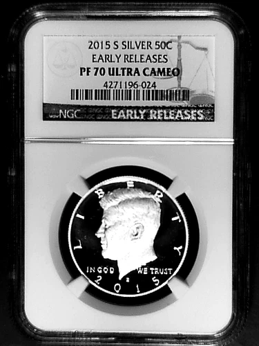 2014 S SILVER 50C E R NGC PF 70 ULTRA CAMEO KENNEDY HALF DOLLAR BLUE LABEL 