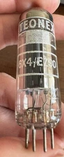 NOS Rare - 1 - EZ90 6X4 Audio Rectifier TUBE Dimple D Getter (Varian Associates)
