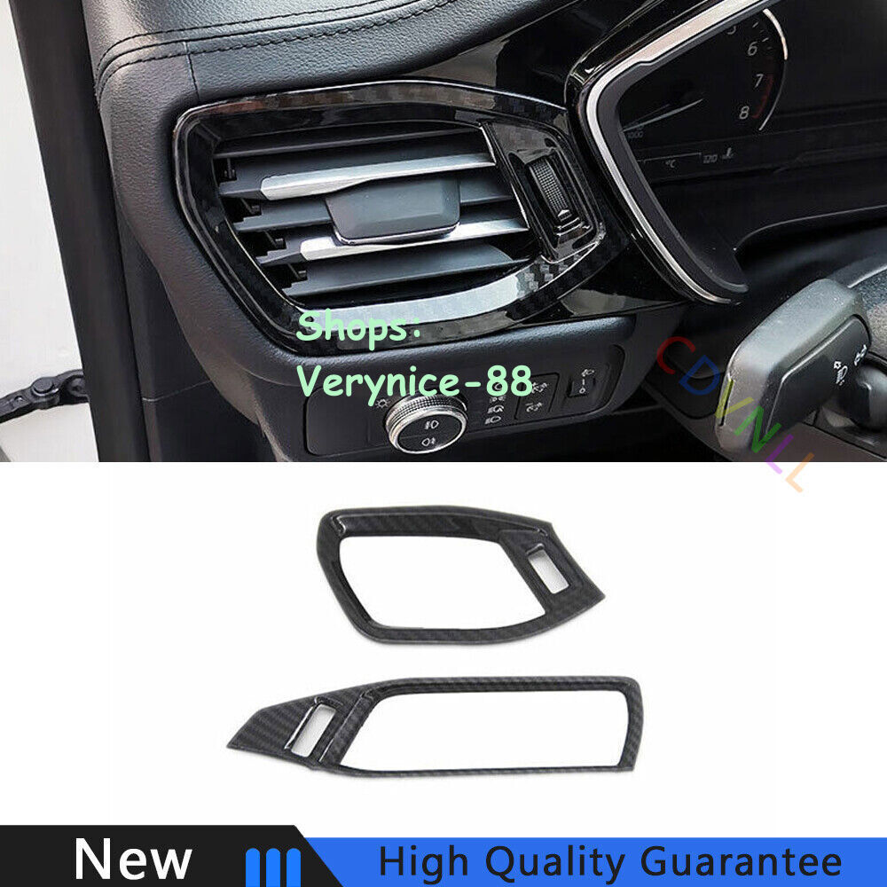 For Ford Escape Kuga 2020-2021 Carbon Fiber Left And Right Air Outlet Vent Trim