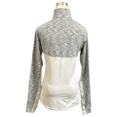 Danskin Now Women's Pullover 1/4 Zip Long Sleeve Active Wear Top S Gray Ivory - Picture 4 of 7
