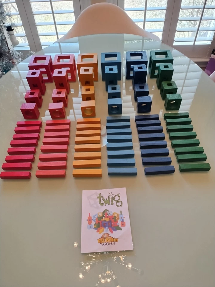 Twig Blocks Building Set by Fat Brain Toy Co. Wood Wooden - Out of Production! - Image 3 of 4