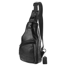 Genuine Leather Small Sling Bag - 6.69"x12.6" (LXH) Good for Men and Women Hi...