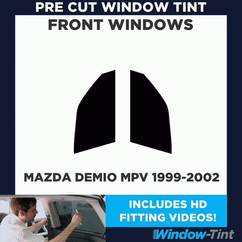 Tinte de ventana de auto precortado para Mazda Demio MPV 1999-02 película tintada de ventanas delanteras - Imagen 2 de 10