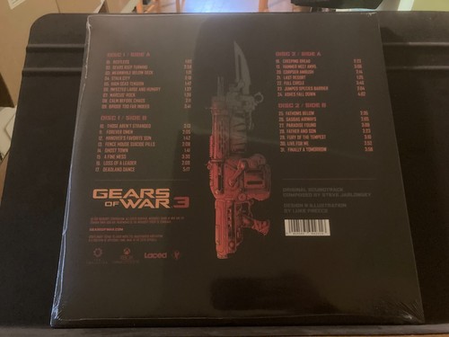 Gears Of War 3 Original Video Game Soundtrack RED VINYL Steve Jablonsky NEW SALE - Picture 3 of 6