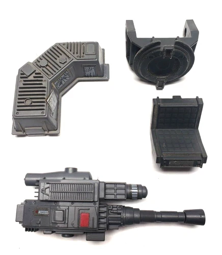 GI JOE COBRA 1986 LAW GUN EMPLACEMENT PARTS LOT SET CANNON MOUNT SEAT COMPUTER