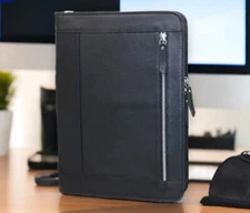 Genuine Leather Business Portfolio Professional for Document Sleeves and Notepad