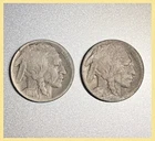 1919 P & 1919S Buffalo Nickel. Full Horn Details. Holo-restored Coin