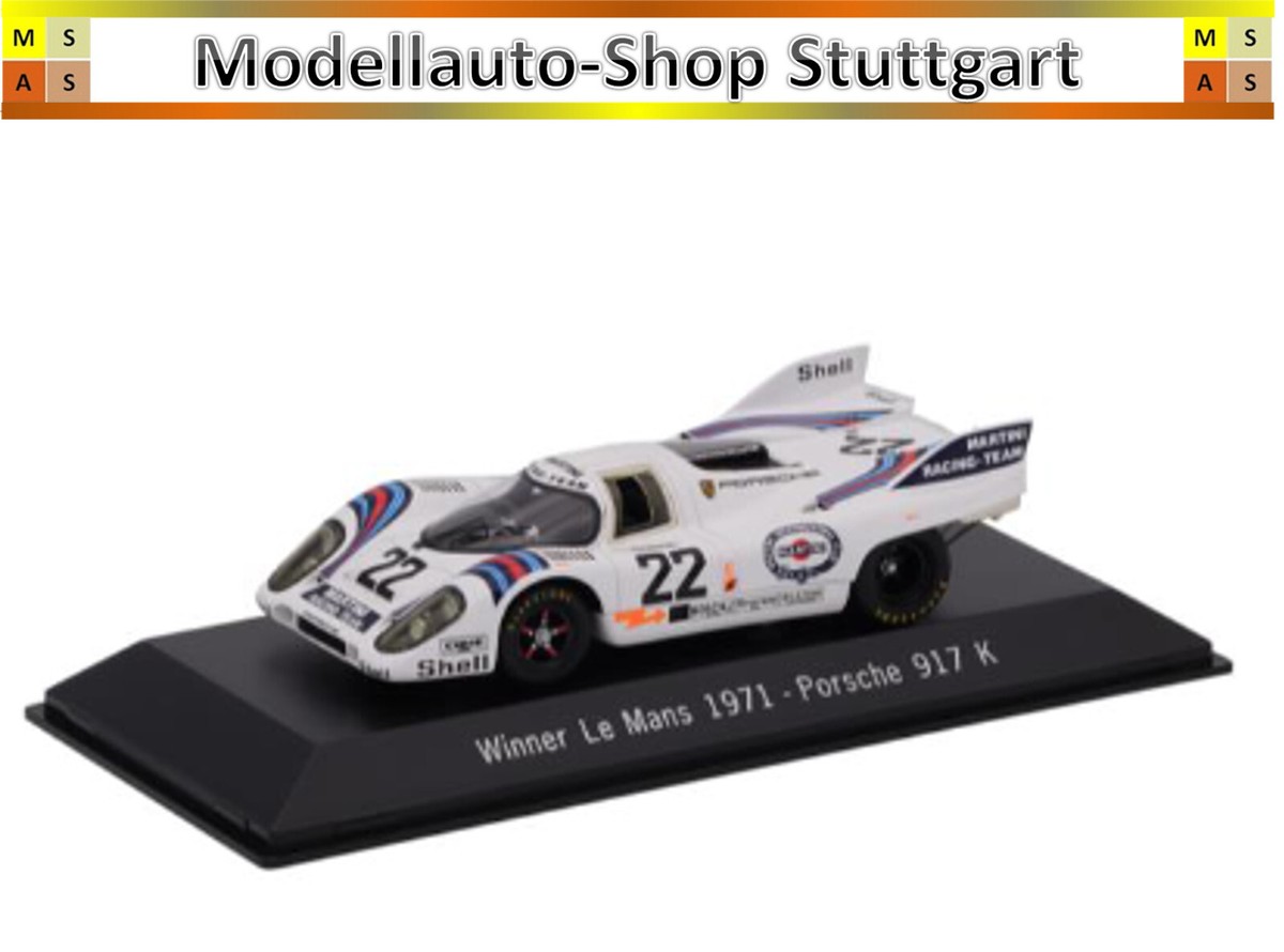 Porsche 917K Winner LM 1971 ミニカー Ixo 1/43 Scale LM1971 - Porsche 917K - #22 Winner Le Mans