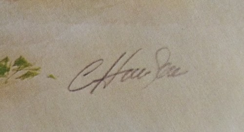 Vintage 1984 Homco Farm House Picture Plastic Gold Bow Fan Frame - Picture 5 of 7