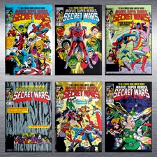 Marvel Super Heroes Secret Wars, Vintage Comic Cover High Quality Magnet Set!