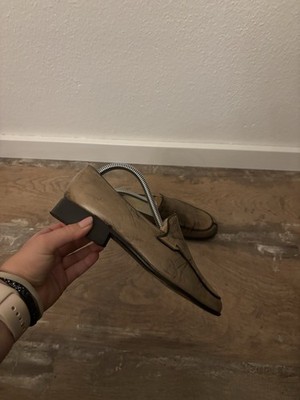 PRADA Damen  Mokassin Loafer/Slipper Leder Beige EU 36 Freizeitschuh