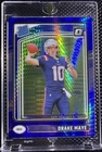 2024 Panini Donruss Optic Drake Maye Rated Rookie Blue Hyper Prizm #229 Pats RC
