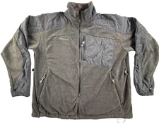 Columbia Jacket Mens XL Gray Interchange Fleece Full Zip Nylon Panels Outdoors