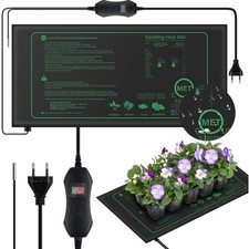 Heizmatte Pflanzen Reptilien 25x52cm Thermostat 50W Keimung W&auml;rmematte